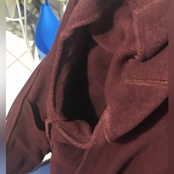 🎉Host Pick🎉New Talbots maroon/brown faux suede trim fleece soft jacket, PM - Picture 10 of 16
